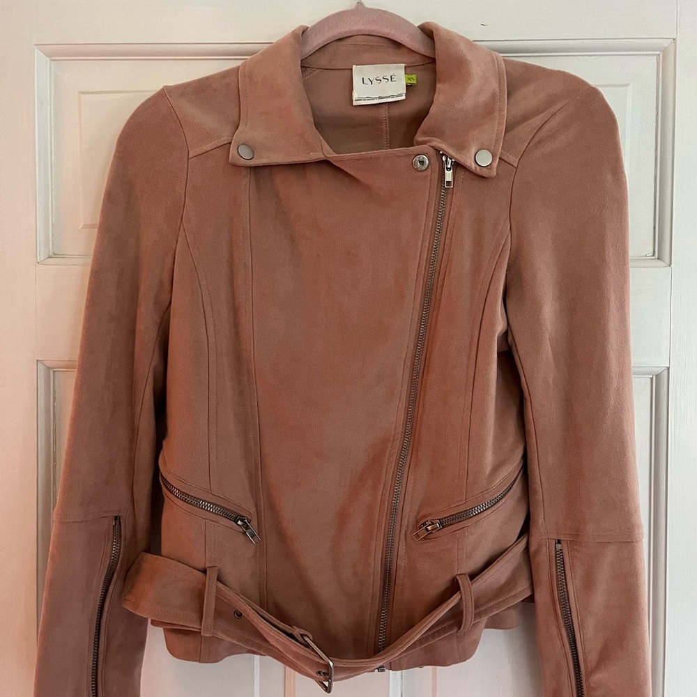 Lysse Faux Suede Moto Jacket